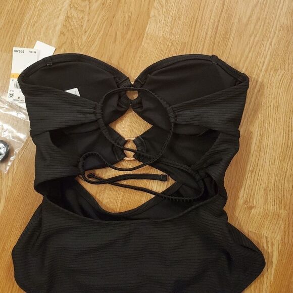 Hula Honey Juniors' Ribbed One-Piece Swimsuit- NEW - Picture 8 of 16